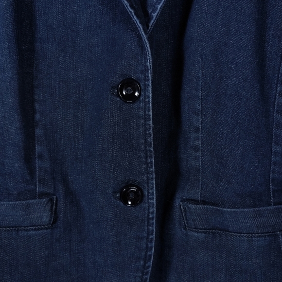 Talbots Petites Stretch Two Button Denim Jacket - Picture 7 of 7